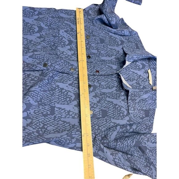 Soft Surroundings Irina Dress Blue Shirtdress Button Down Belted Size M - Picture 6 of 8